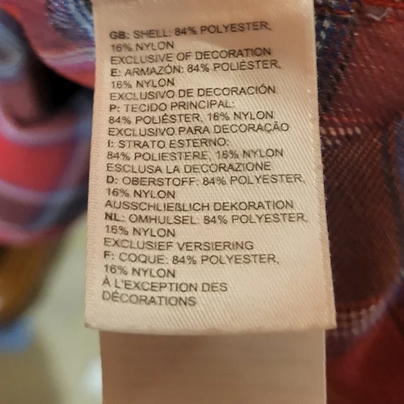 The North Face Mens Lightweight Plaid Flannel Button Shirt Red Size Large - Picture 5 of 5